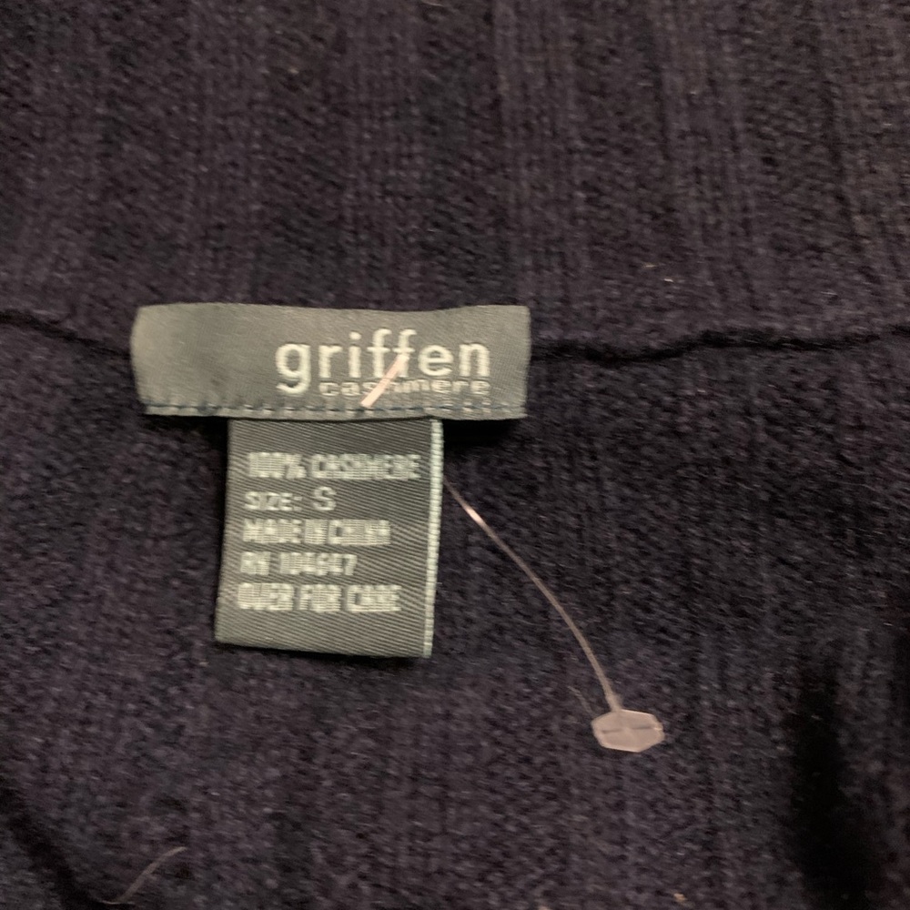 griffen Long Navy Cashmere Sweater Jacket size S - Picture 7 of 8